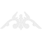 Ekena Millwork Pitch Milton Architectural Grade PVC Gable Pediment, 36"W x 18"H x 1"P (12/12) GPP036X018X100MIL - alternate 4